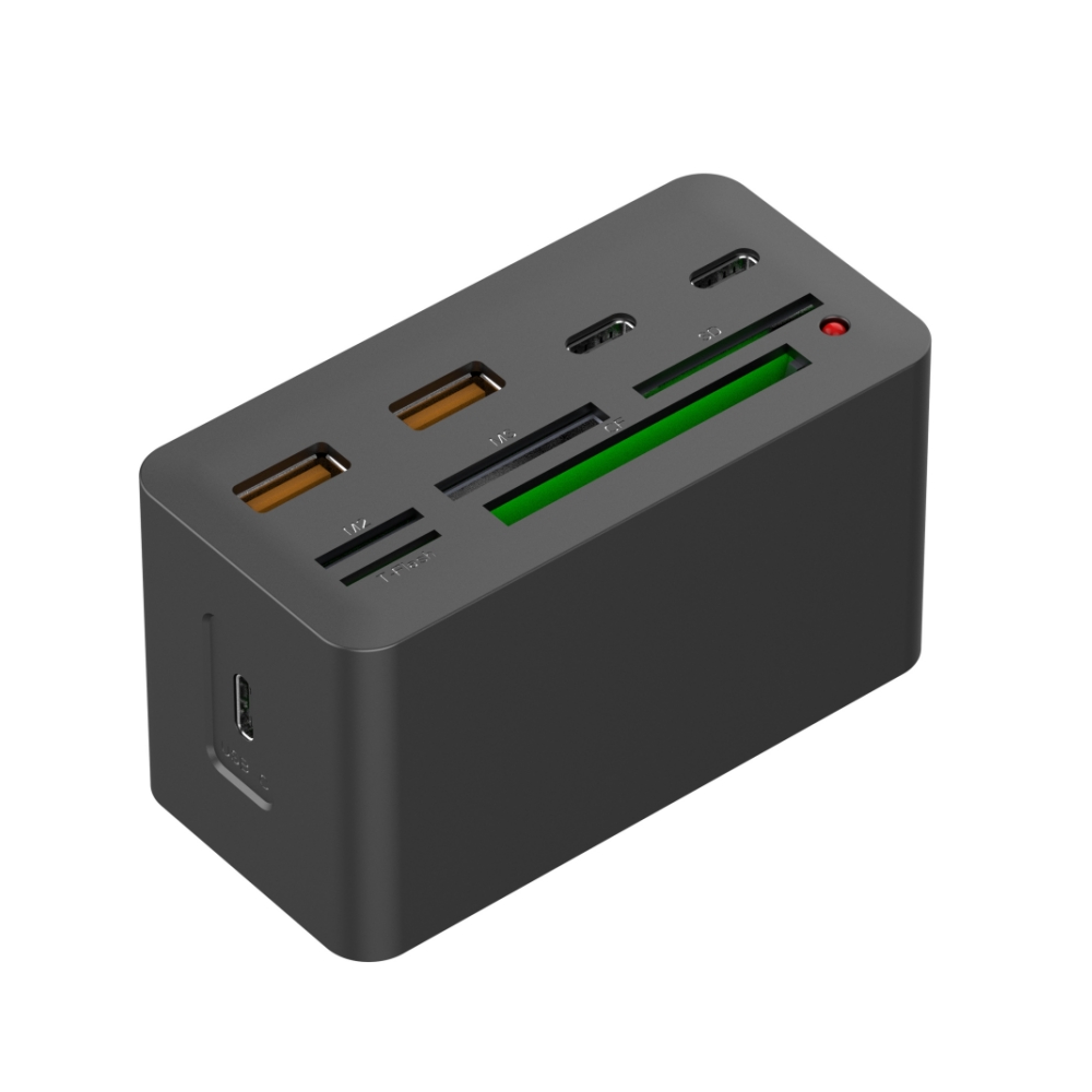 All-in-one USB Type C Card Reader 4-port 10Gbps Hub Combo