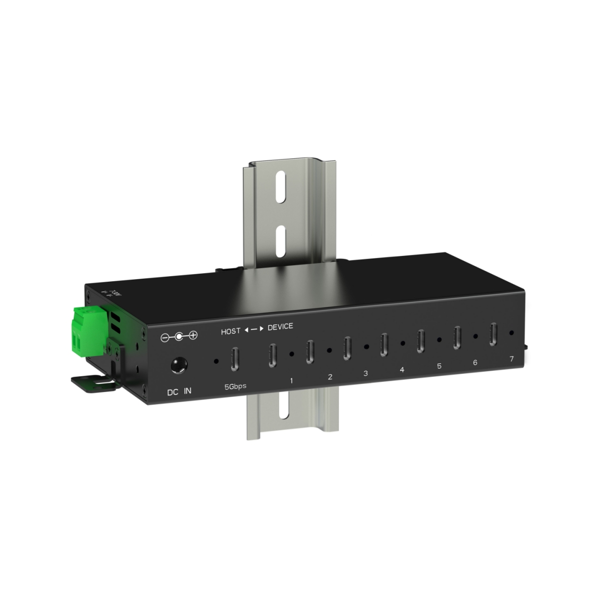 Industrial 7-Port USB 3.2 Gen 1 Type C Hub