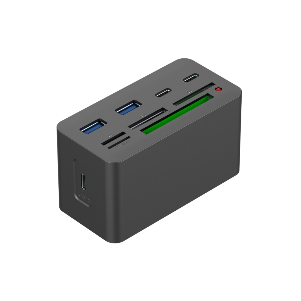 All-in-one USB Type C Card Reader + 4-port 5Gbps Hub Combo