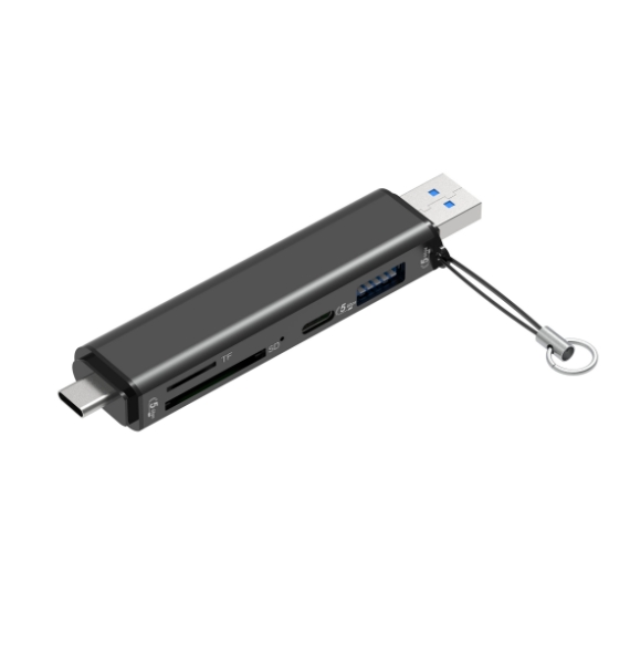 USB3.0 A/ Type C Dongle to 1A1C HUB + SD/TF Reader