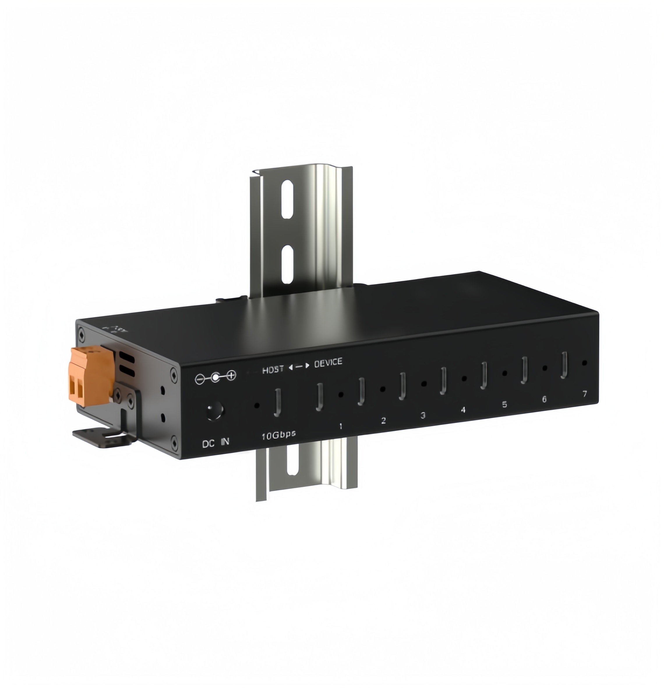 Industrial 7-Port USB 3.2 Gen 2 Type C Hub